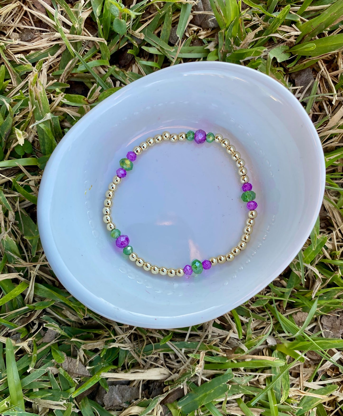 Gold Mardi Gras Bracelet