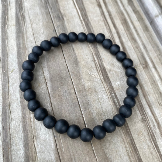 Black beaded bracelet