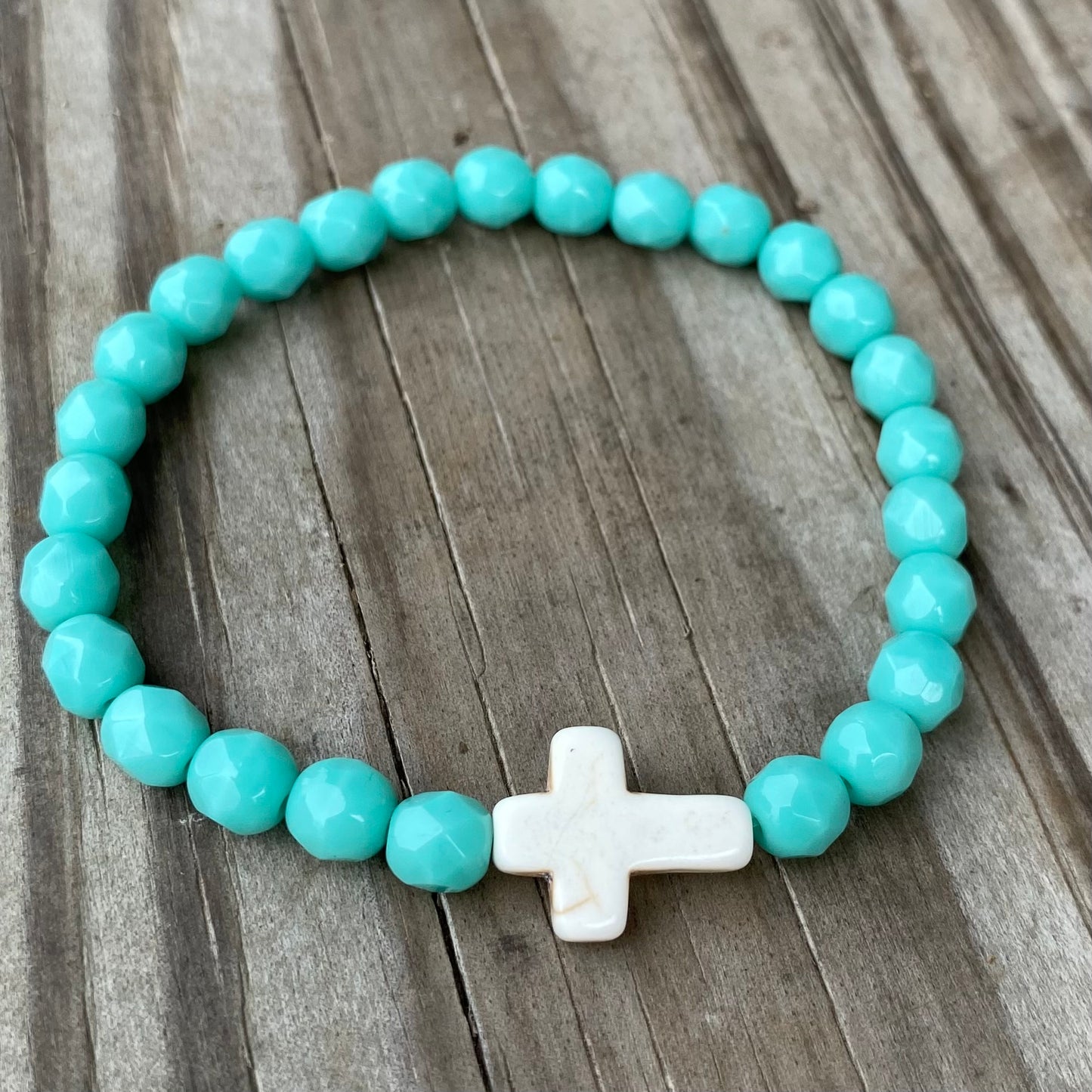 Turquoise cross bracelet