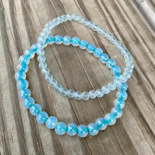 Light blue bracelets