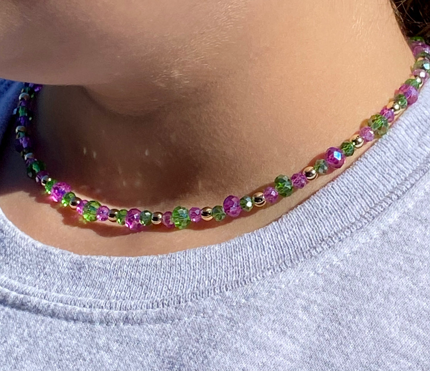 Mardi Gras Sparkle Necklace