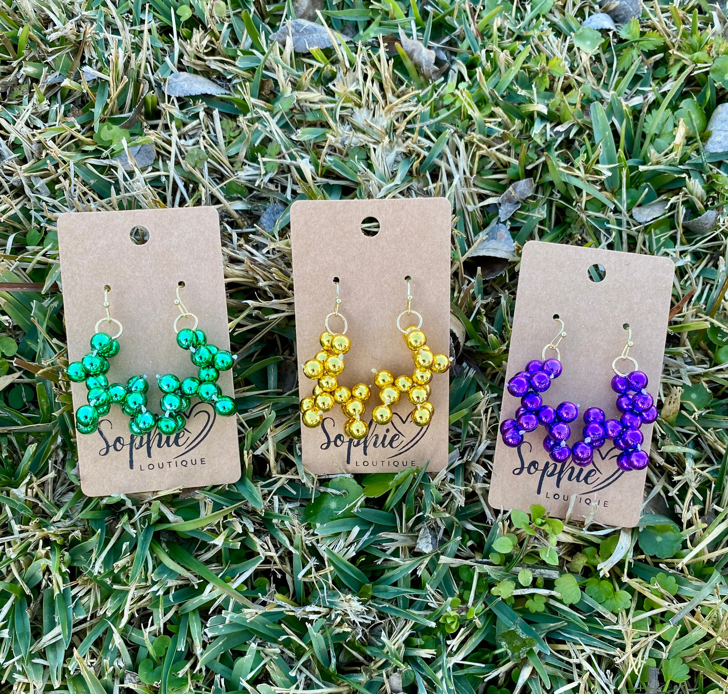 Beaded Balloon Dog Earrings