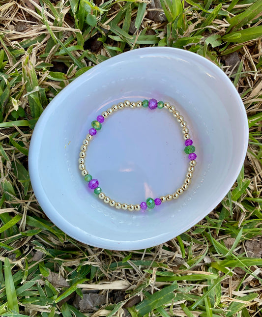 Gold Mardi Gras Bracelet